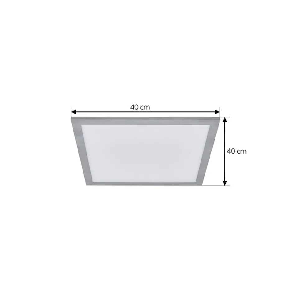 Arcchio LED paneel Lyndra, 40 cm, zilver, aluminium, dimbaar, CCT