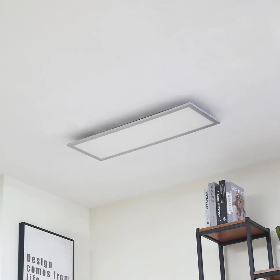 Arcchio LED paneel Lyndra, 80 cm, zilver, aluminium, dimbaar, CCT