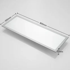 Arcchio LED paneel Lyndra, 80 cm, zilver, aluminium, dimbaar, CCT