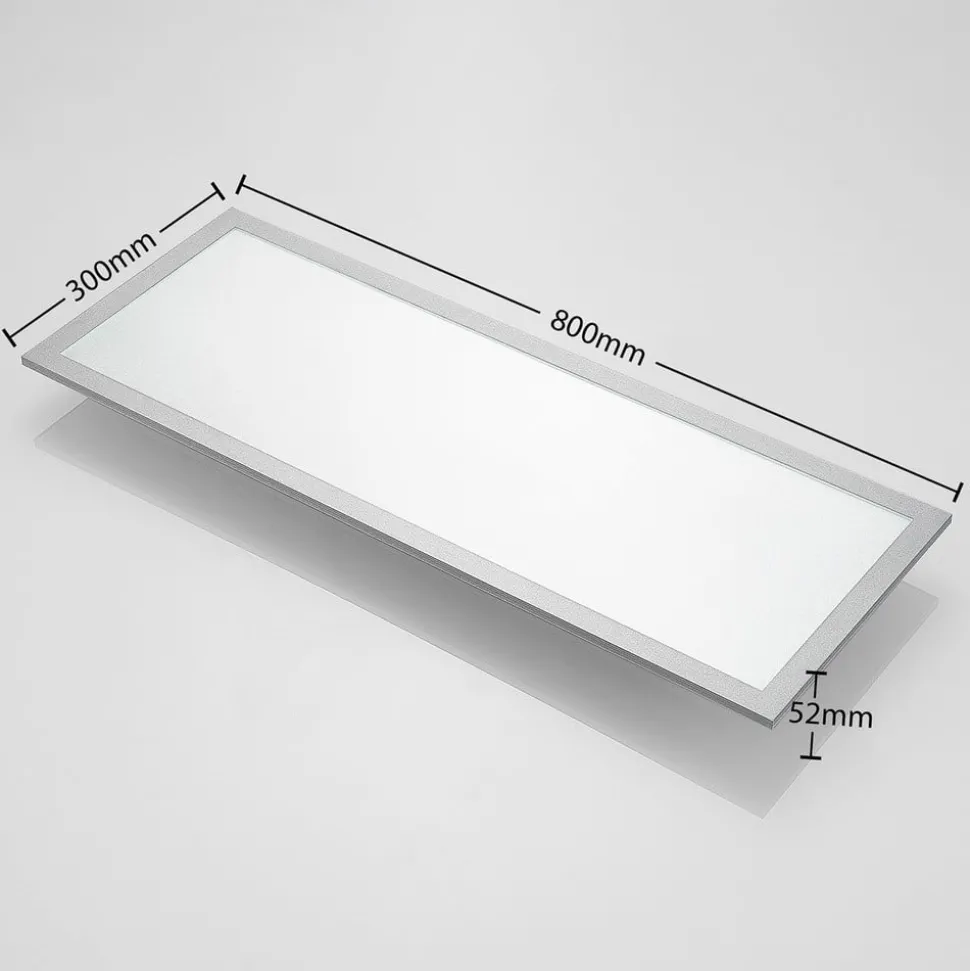 Arcchio LED paneel Lyndra, 80 cm, zilver, aluminium, dimbaar, CCT