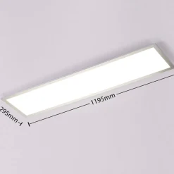 Arcchio LED paneel Lysander, 32W, CCT, 119cm, zilver