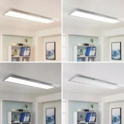 Arcchio LED paneel Lysander, 32W, CCT, 119cm, zilver