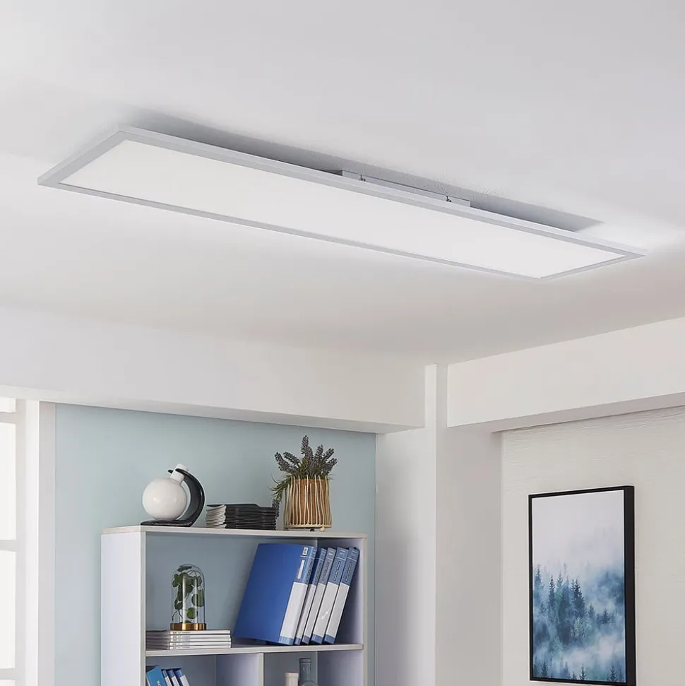 Arcchio LED paneel Lysander, 50W, CCT, 119cm, zilver