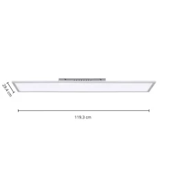 Arcchio LED paneel Lysander, 50W, CCT, 119cm, zilver