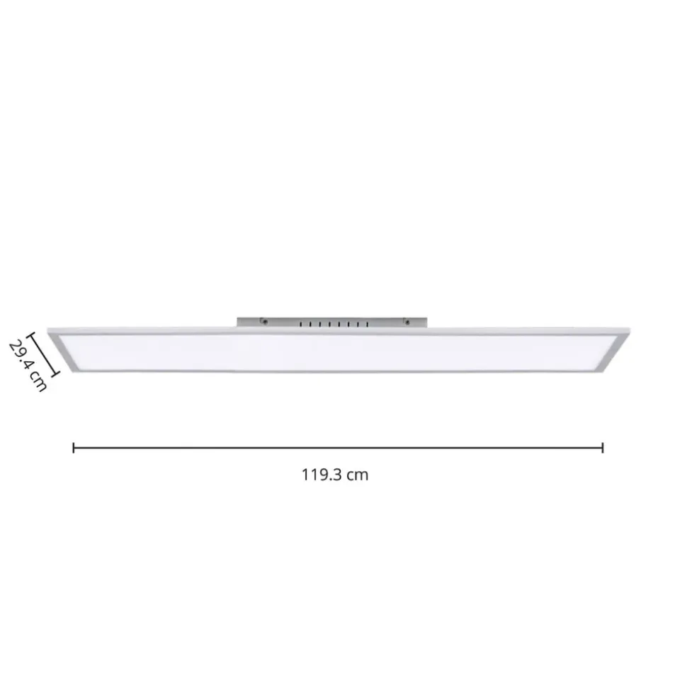 Arcchio LED paneel Lysander, 50W, CCT, 119cm, zilver