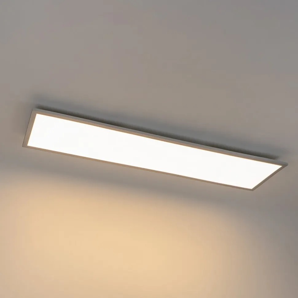 Arcchio LED paneel Lysander, 50W, CCT, 119cm, zilver