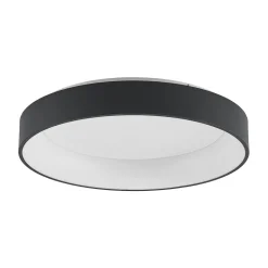 Arcchio LED plafondlamp Aleksi, Ø 60cm, zwart, metaal, CCT