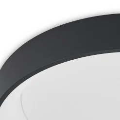 Arcchio LED plafondlamp Aleksi, Ø 60cm, zwart, metaal, CCT