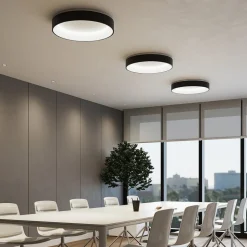 Arcchio LED plafondlamp Aleksi, Ø 60cm, zwart, metaal, CCT