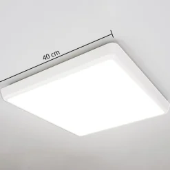 Arcchio LED plafondlamp Augustin, 40 x 40 cm, wit, IP54