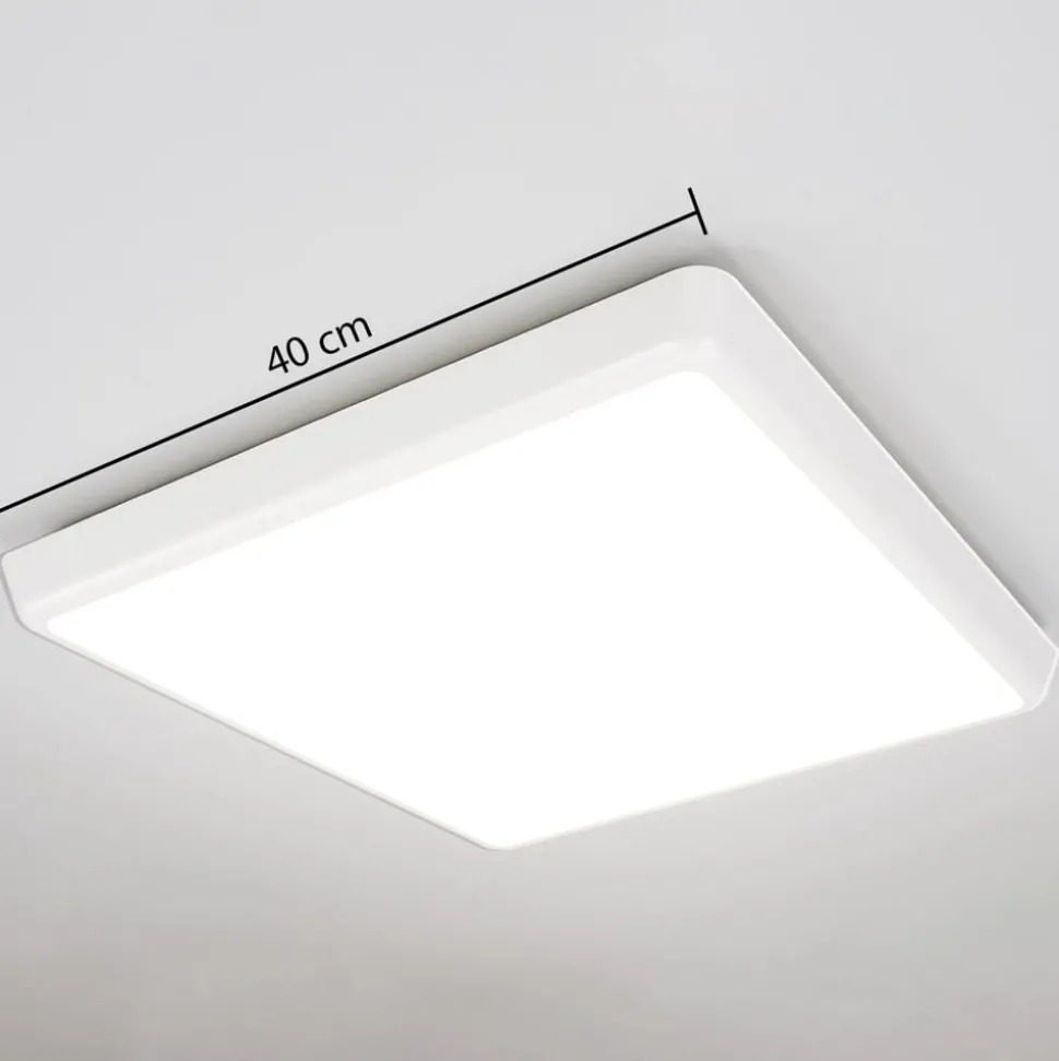 Arcchio LED plafondlamp Augustin, 40 x 40 cm, wit, IP54