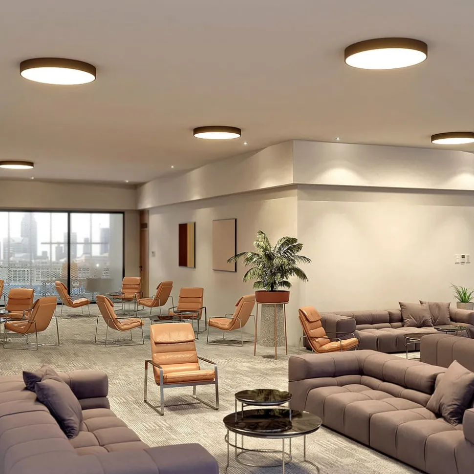 Arcchio LED plafondlamp Noabelle, Ø 80 cm, zwart, metaal