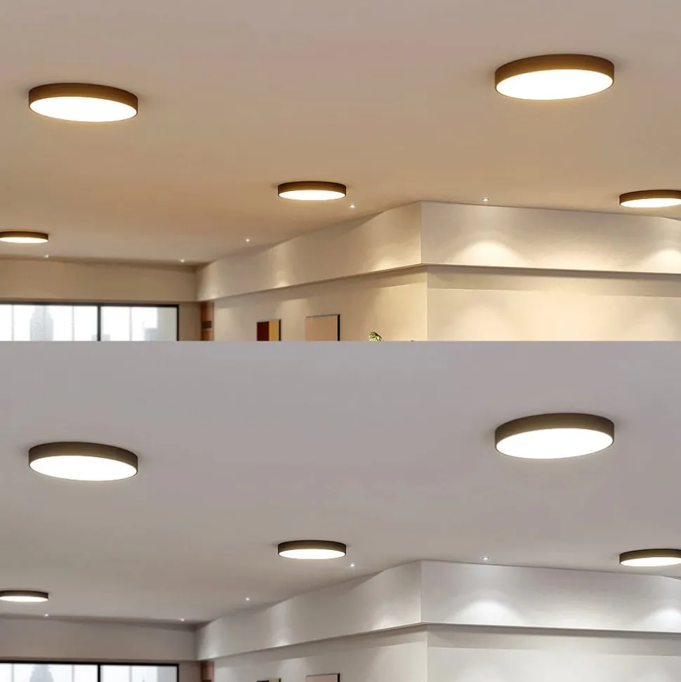 Arcchio LED plafondlamp Noabelle, Ø 80 cm, zwart, metaal