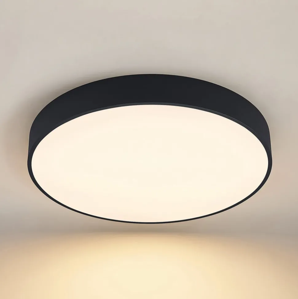 Arcchio LED plafondlamp Noabelle, Ø 80 cm, zwart, metaal