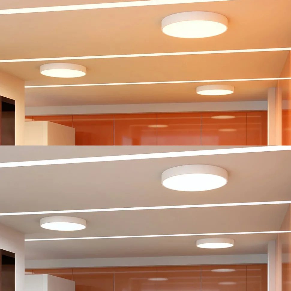 Arcchio LED plafondlamp Noabelle, Ø 80 cm, wit, metaal