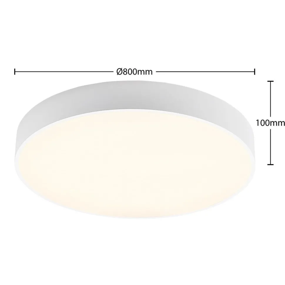 Arcchio LED plafondlamp Noabelle, Ø 80 cm, wit, metaal