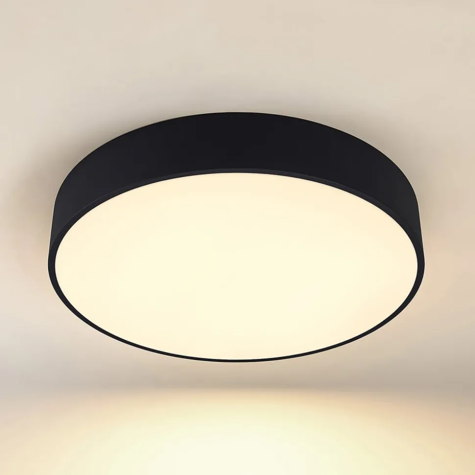 Arcchio LED plafondlamp Noabelle, Ø 60 cm, zwart, metaal