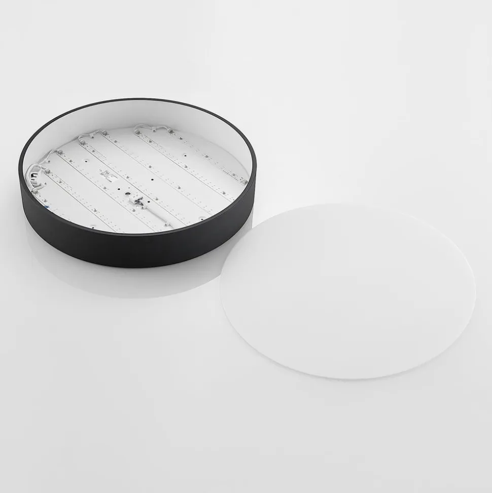 Arcchio LED plafondlamp Noabelle, Ø 60 cm, zwart, metaal