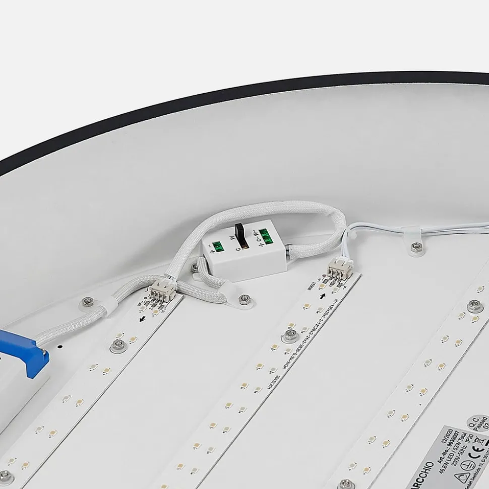 Arcchio LED plafondlamp Noabelle, Ø 60 cm, zwart, metaal