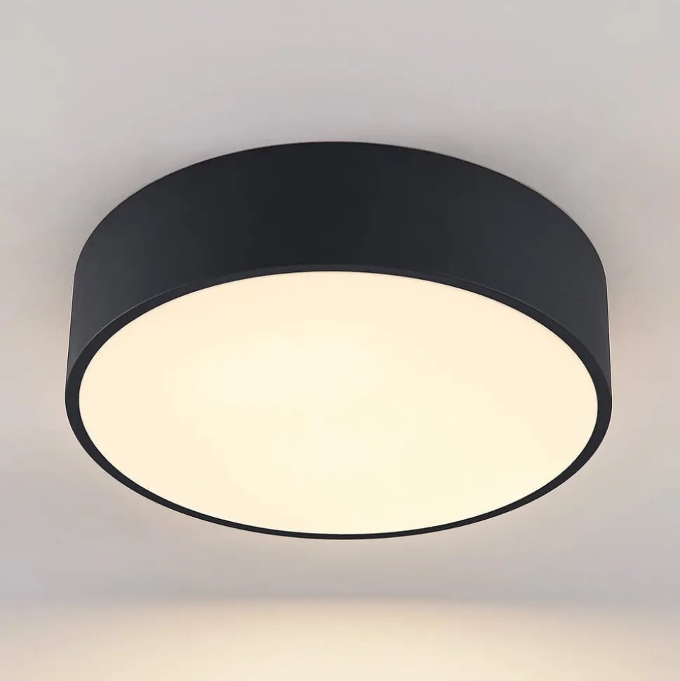 Arcchio LED plafondlamp Noabelle, Ø 40 cm, zwart, metaal