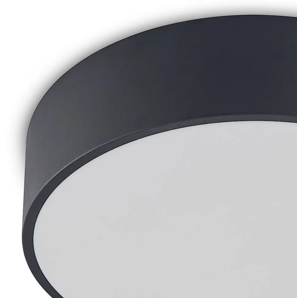 Arcchio LED plafondlamp Noabelle, Ø 40 cm, zwart, metaal