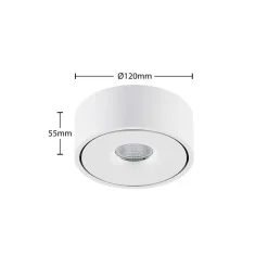 Arcchio LED plafondlamp Rotari, wit, omhoog en omlaag, aluminium