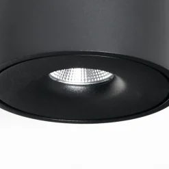 Arcchio LED plafondlamp Rotari, Ø 12 cm, omhoog & omlaag, zwart