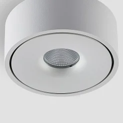 Arcchio LED plafondlamp Rotari, wit, metaal, Ø 12cm