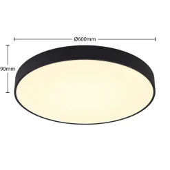 Arcchio LED plafondlamp Vanida, zwart, Ø 60 cm, omhoog/omlaag