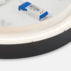 Arcchio LED plafondlamp Vanida, zwart, Ø 60 cm, omhoog/omlaag