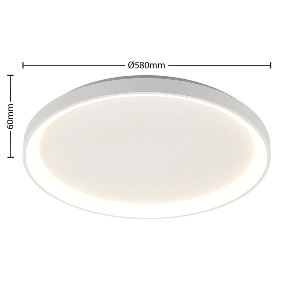 Arcchio LED plafondlamp Vivy, Ø 58 cm, wit, metaal