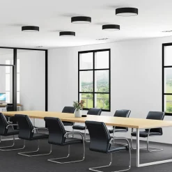 Arcchio LED plafondlamp Vanida, zwart, Ø 40 cm, omhoog/omlaag