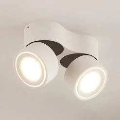 Arcchio LED plafondspot Rotari, wit, 2-lamps, 1640lm