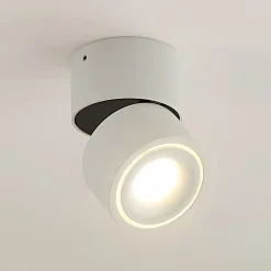 Arcchio LED plafondspot Rotari, wit, 1-lamp, 710lm