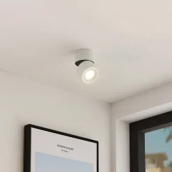 Arcchio LED plafondspot Rotari, wit, 1-lamp, 710lm
