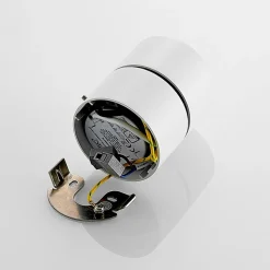 Arcchio LED plafondspot Rotari, wit, 1-lamp, 710lm