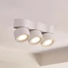 Arcchio LED plafondspot Rotari, lenzen, 3-lamps, wit