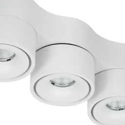 Arcchio LED plafondspot Rotari, lenzen, 3-lamps, wit