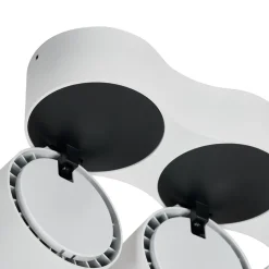 Arcchio LED plafondspot Rotari, lenzen, 3-lamps, wit