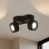 Arcchio LED plafondspot Rotari, 1960lm, 2-lamps, zwart