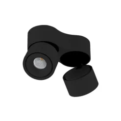 Arcchio LED plafondspot Rotari, 1960lm, 2-lamps, zwart