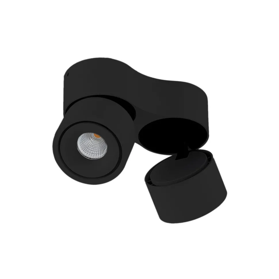 Arcchio LED plafondspot Rotari, 1960lm, 2-lamps, zwart