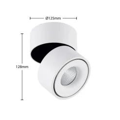 Arcchio LED plafondspot Rotari, wit, 1-lamp, 1560lm