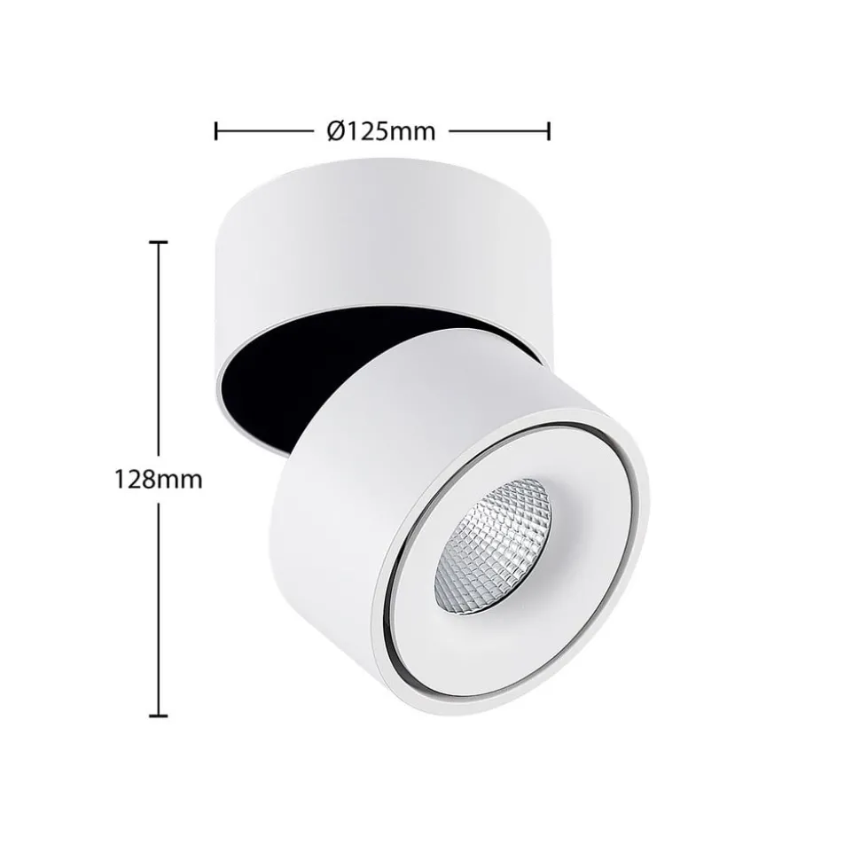 Arcchio LED plafondspot Rotari, wit, 1-lamp, 1560lm