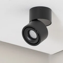 Arcchio LED plafondspot Rotari, 620lm, 1-lamp, zwart