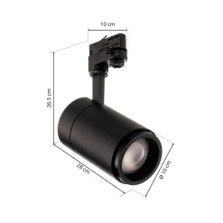 Arcchio LED railspot Nanna, 4000K, zwart, DALI