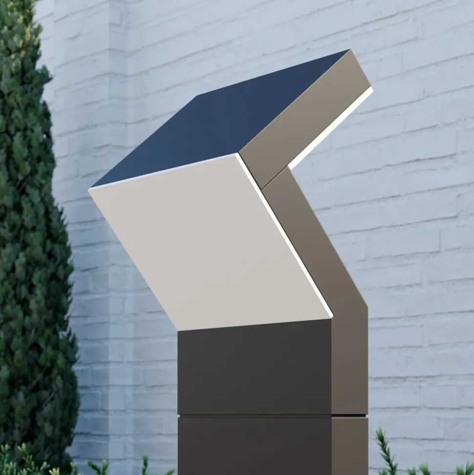 Arcchio LED sokkellamp Havin, antraciet, metaal, 60cm