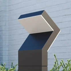 Arcchio LED sokkellamp Havin, antraciet, metaal, 60cm