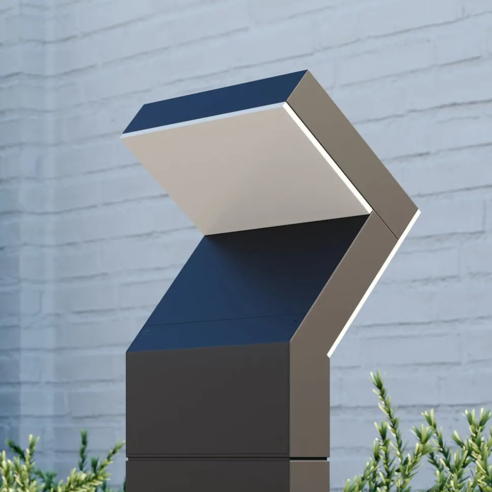 Arcchio LED sokkellamp Havin, antraciet, metaal, 60cm