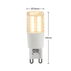 Arcchio LED stiftlamp, G9, 4,5 W, helder, 3.000 K, dimbaar